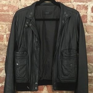 Leather Biker Jacket (Bomber Style)